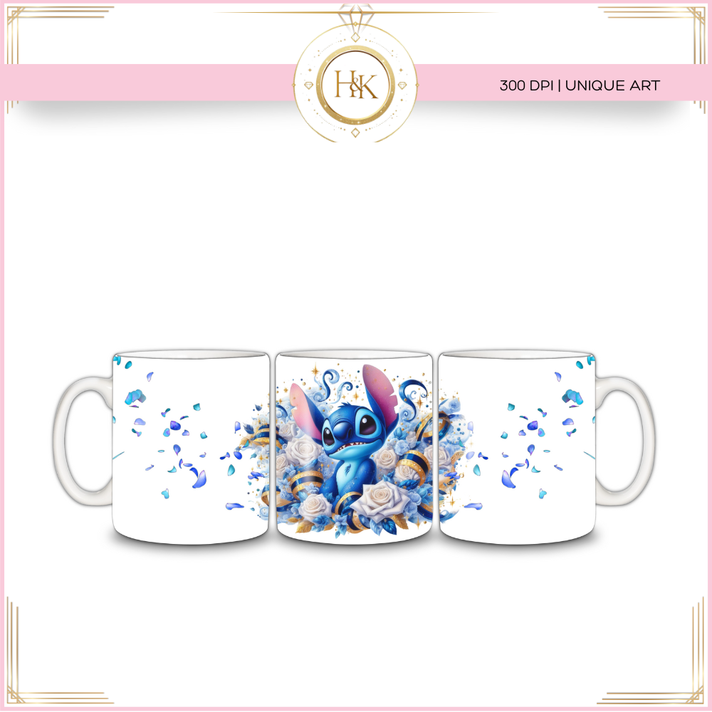 Stitch Floral mug wrap