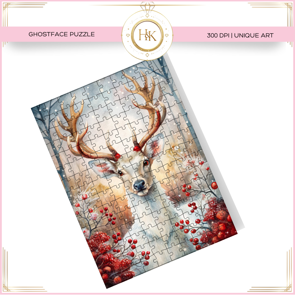 Winter Reindeer Puzzle PNG