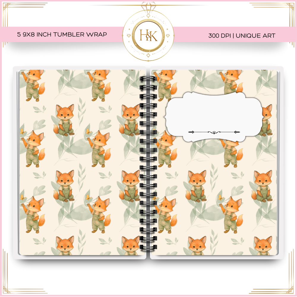 Fox Notebook Cover Wrap | A5