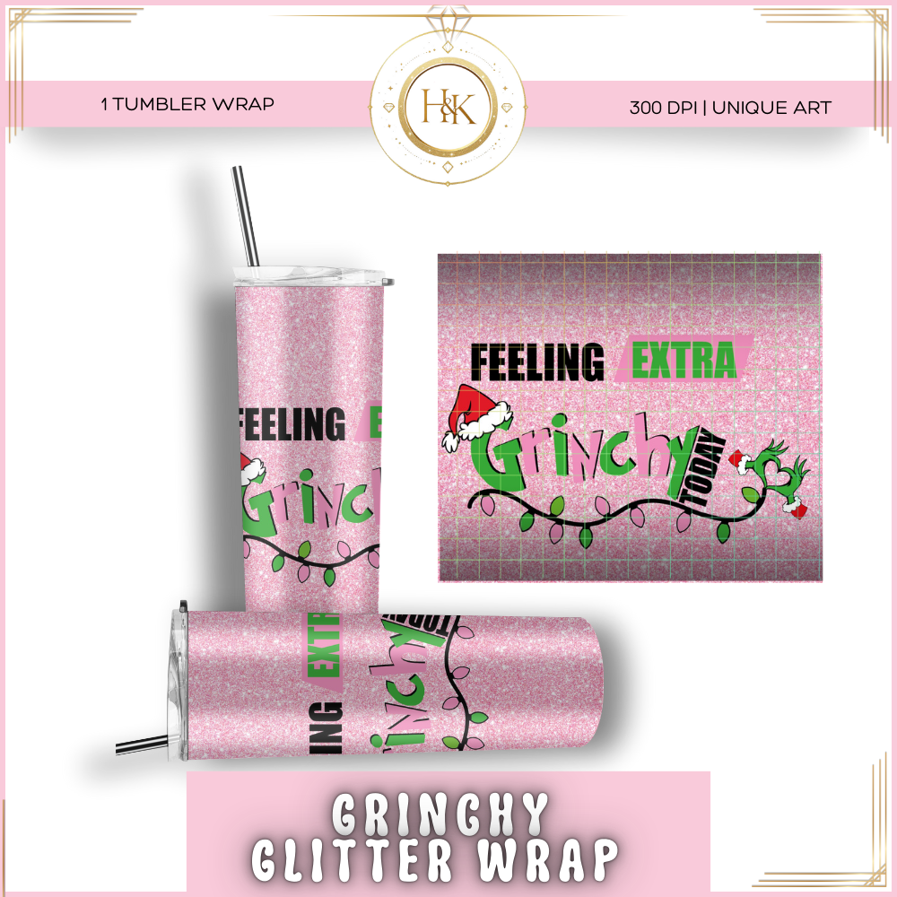 Glitter Grinch * Exclusive* Tumbler Wrap