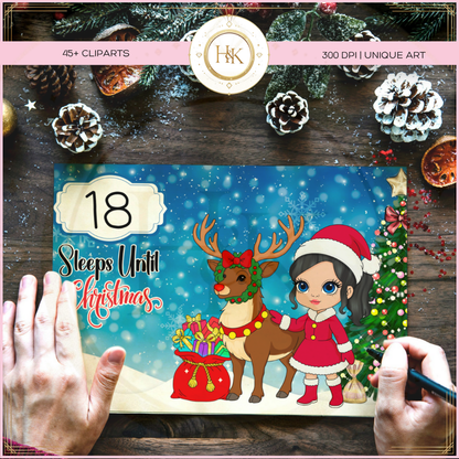 Christmas Dolly Clipart Bundle * 45+ Pieces*