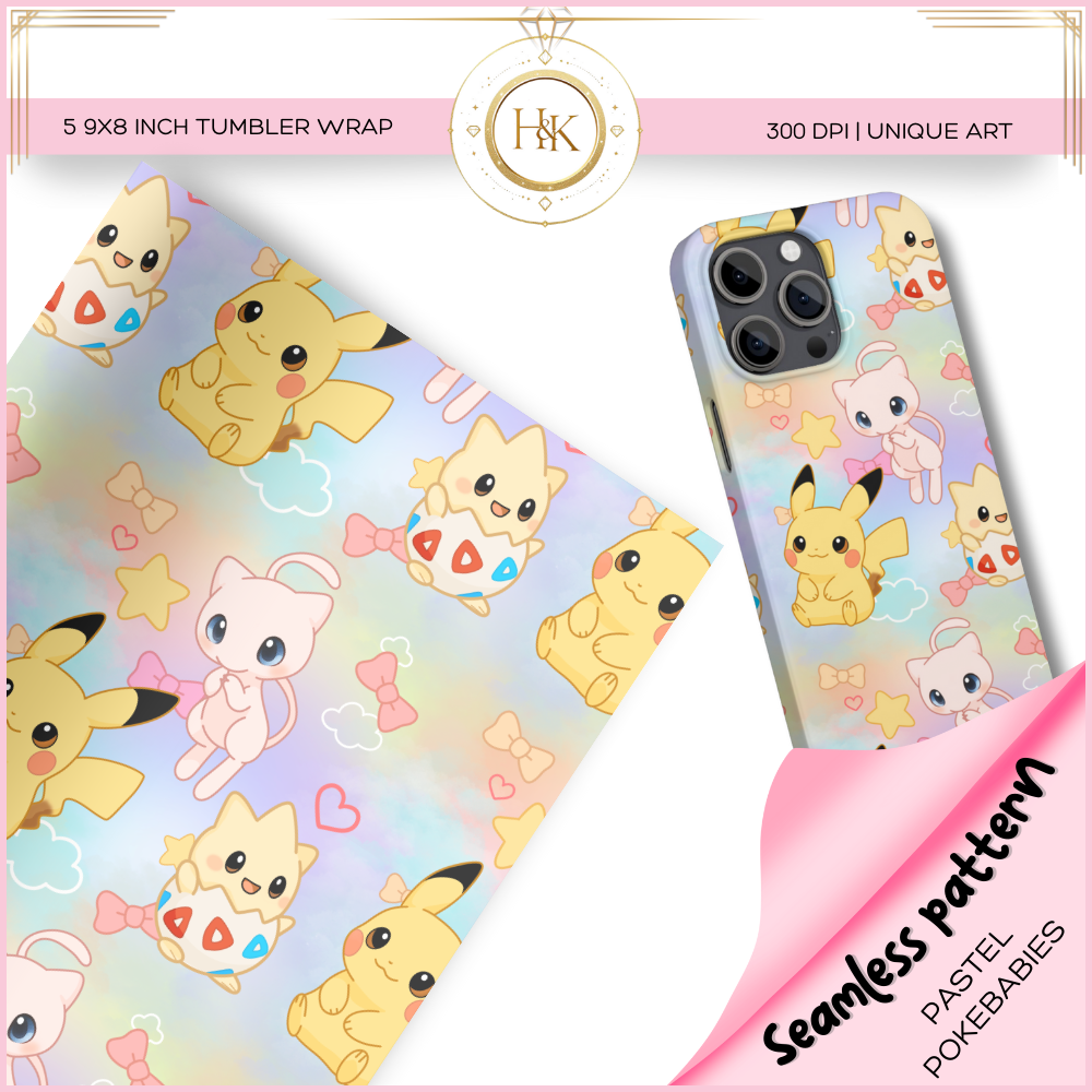 Pokebabies seamless pattern