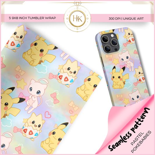 Pokebabies seamless pattern