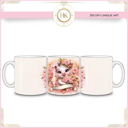 Birthday Pig Mug wrap