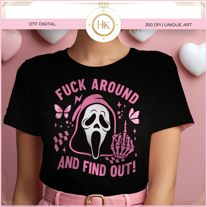 Ghost face F about DTF * 2 piece*