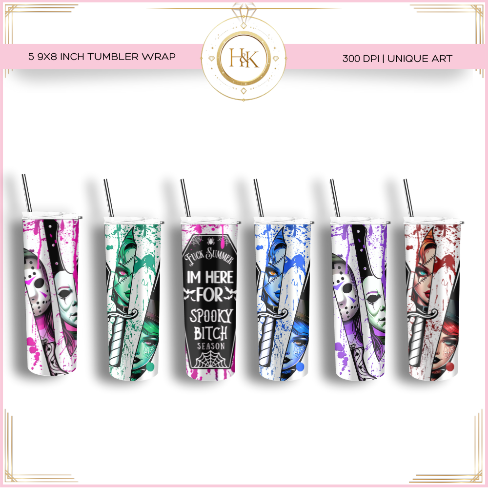 Spooky Bitch Tumblers * 5 piece *