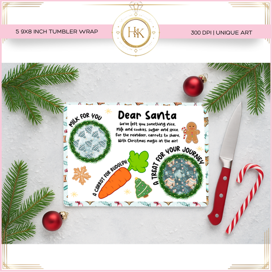 Dear Santa Treat Choppingboard PNG