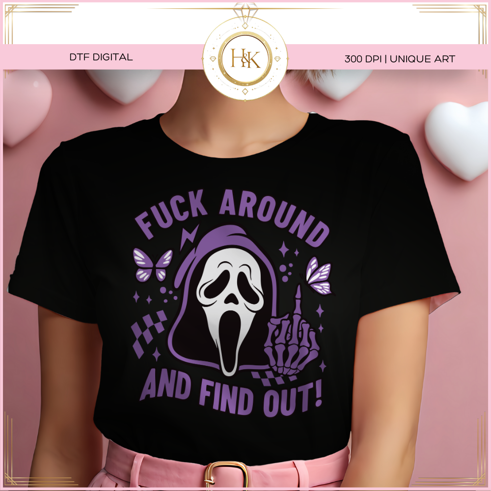 Ghost face F about DTF * 2 piece*