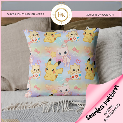 Pokebabies seamless pattern