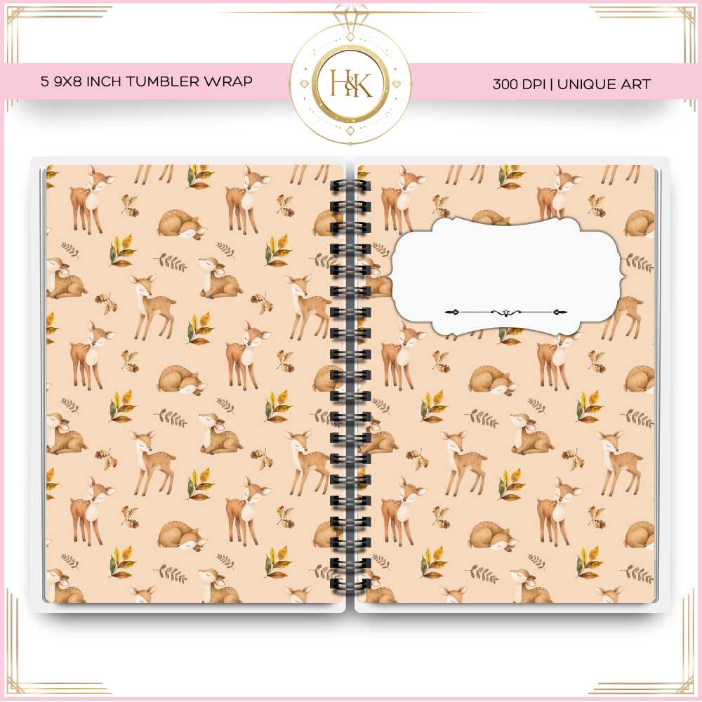 Deer Notebook Cover Wrap | A5