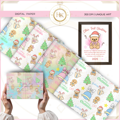 Baby Christmas Seamless Paper & Prints * 8 piece*