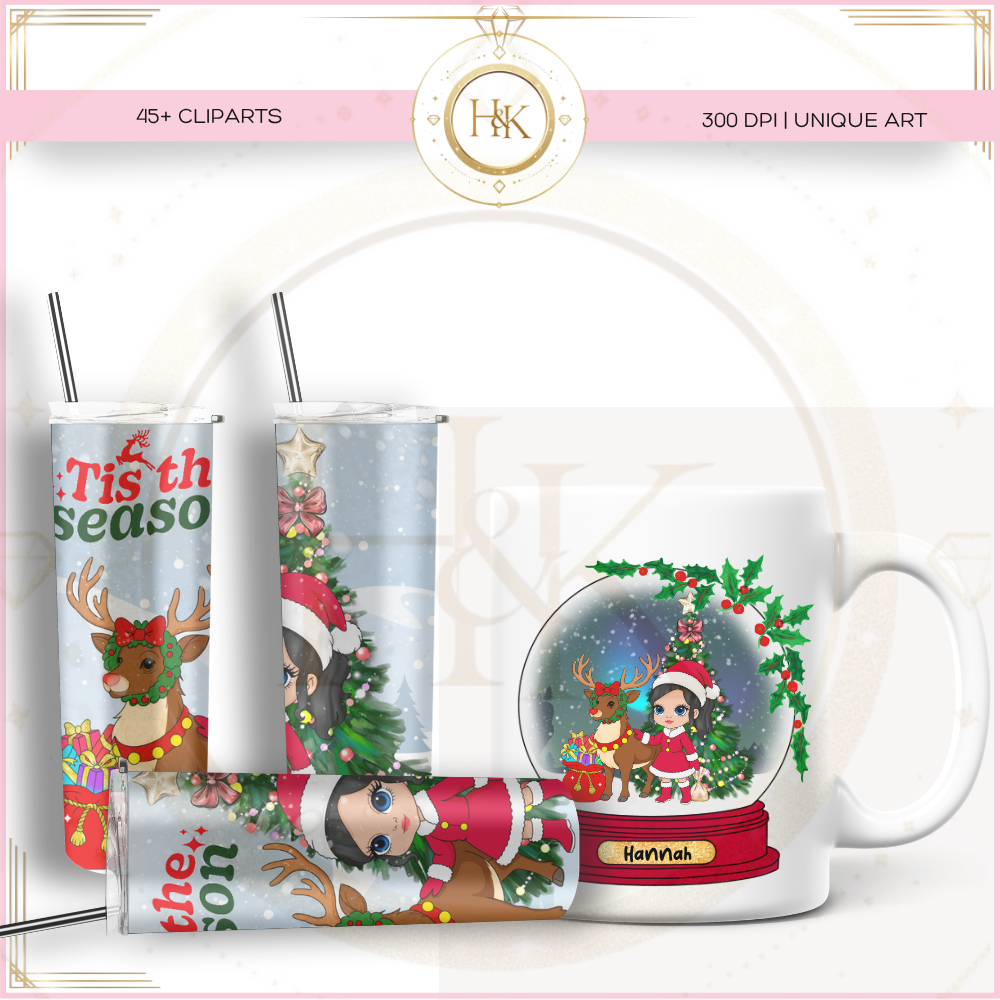 Christmas Dolly Clipart Bundle * 45+ Pieces*