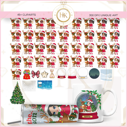 Christmas Dolly Clipart Bundle * 45+ Pieces*