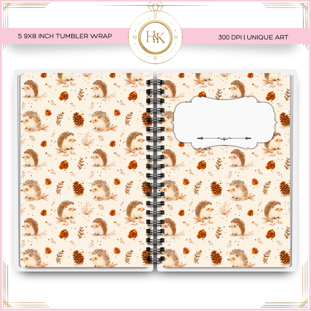Hedgehog Notebook Cover Wrap | A5