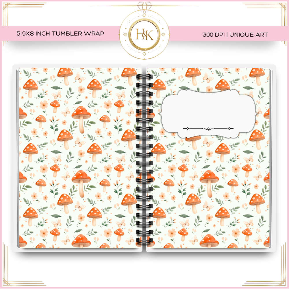 Toadstool Notebook Cover Wrap | A5