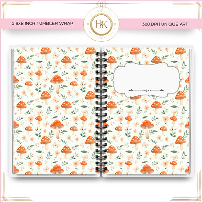 Toadstool Notebook Cover Wrap | A5