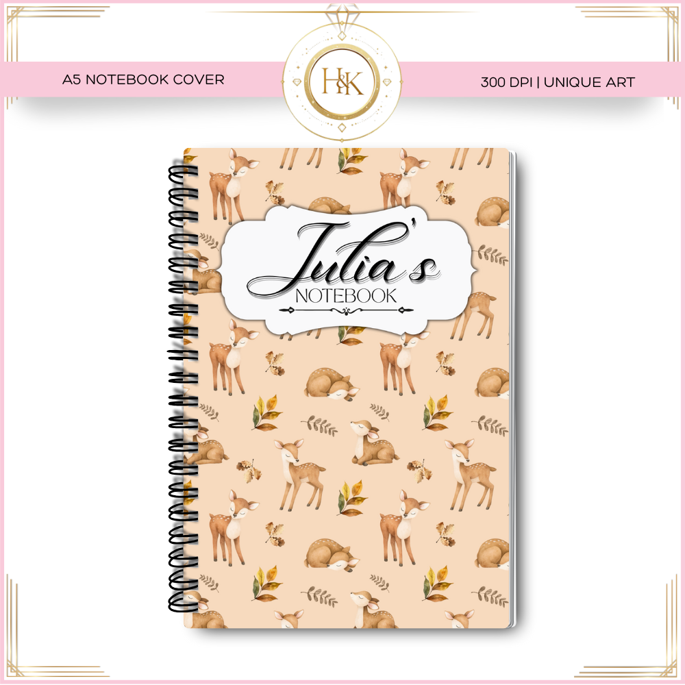 Deer Notebook Cover Wrap | A5