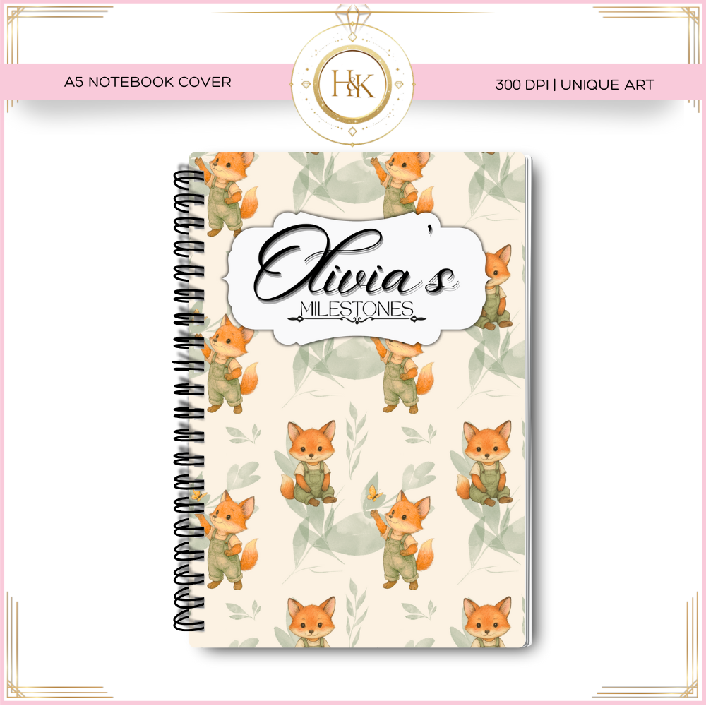 Fox Notebook Cover Wrap | A5