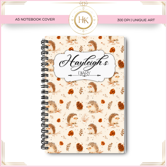 Hedgehog Notebook Cover Wrap | A5