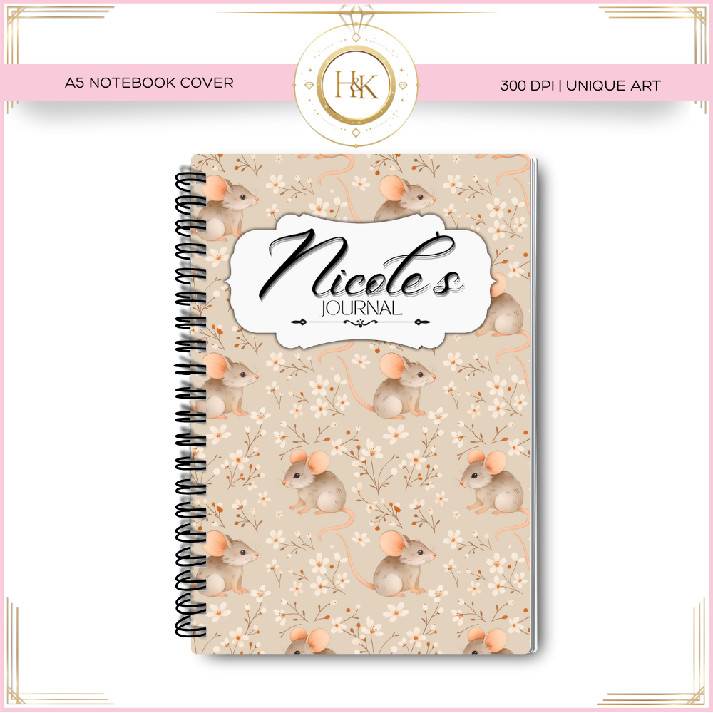 Mouse Notebook Cover Wrap | A5