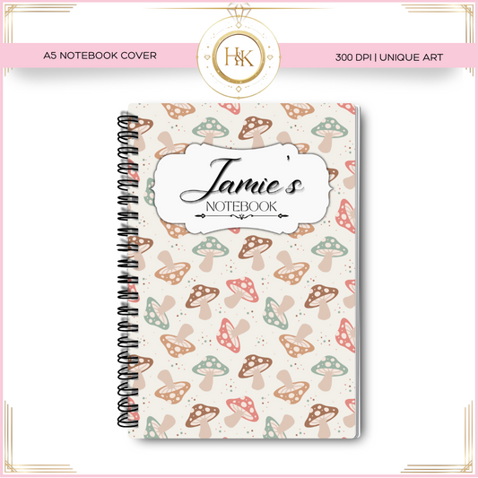 Mushroom Notebook Cover Wrap | A5