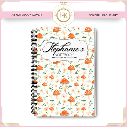 Toadstool Notebook Cover Wrap | A5