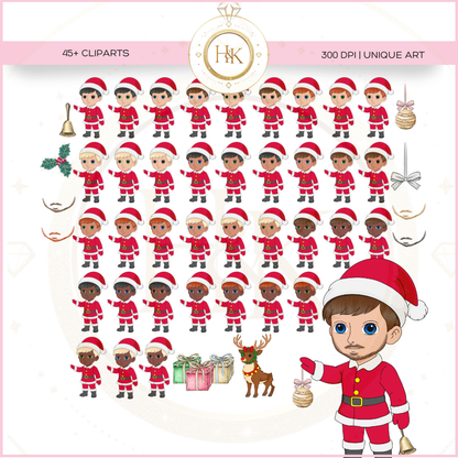 Christmas BOY Dolly Clipart Bundle * 40+ Pieces*