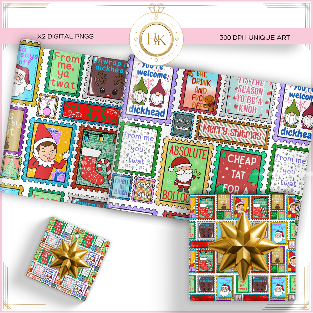 Sweary seamless paper pattern PNG * 6 piece *