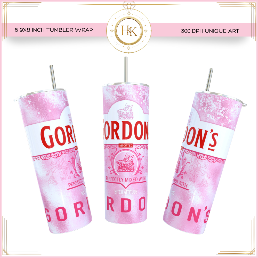 Gordons Pink Gin 20oz Tumbler wrap