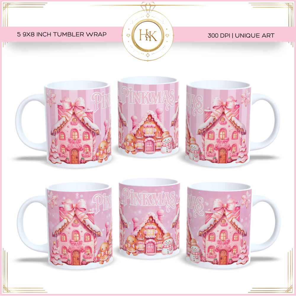 Pinkmas Gingerbread Mug 2x Wrap Bundle