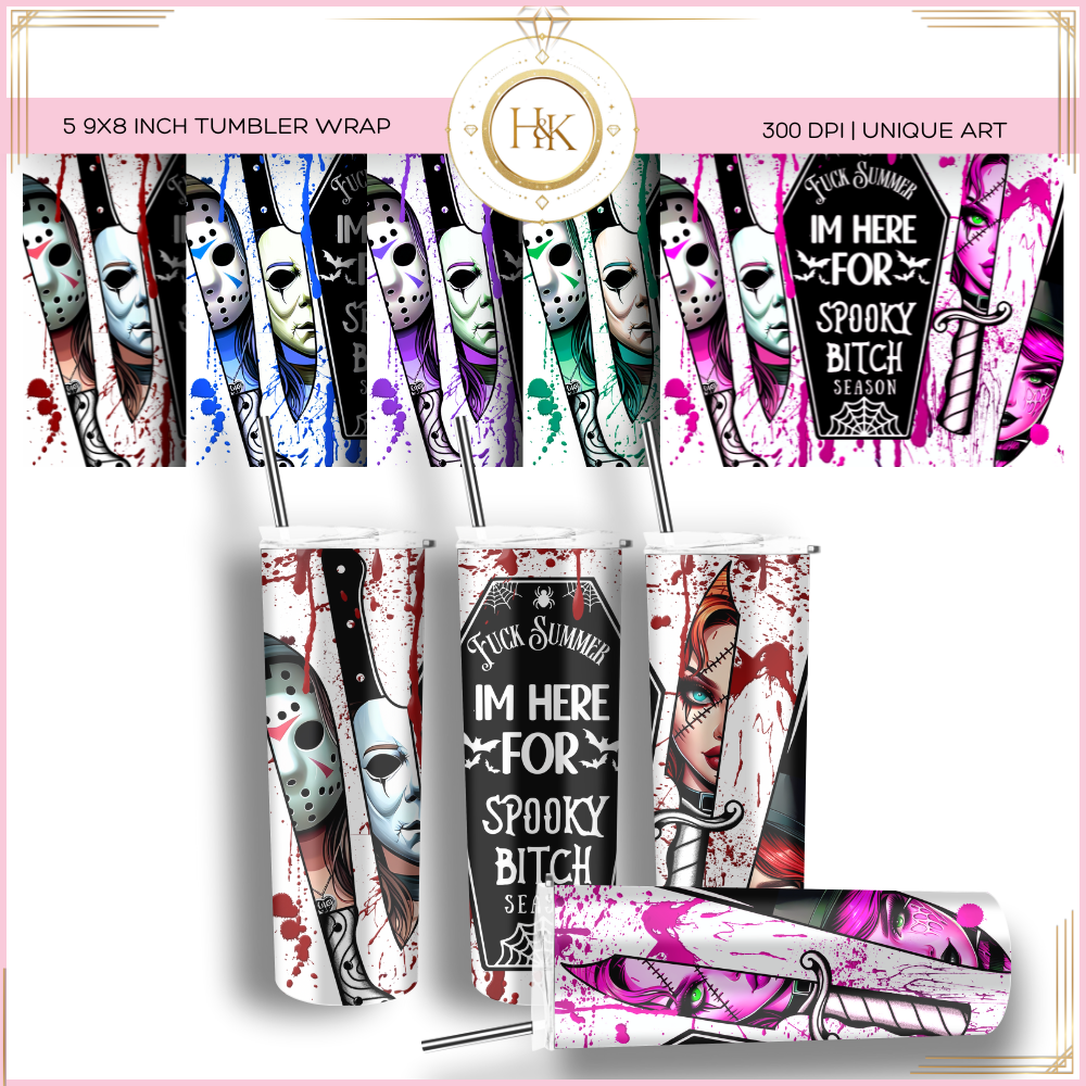 Spooky Bitch Tumblers * 5 piece *