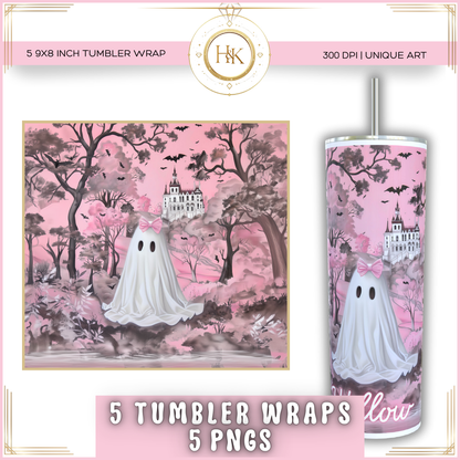 Charm ghosts Tumbler Wraps x5