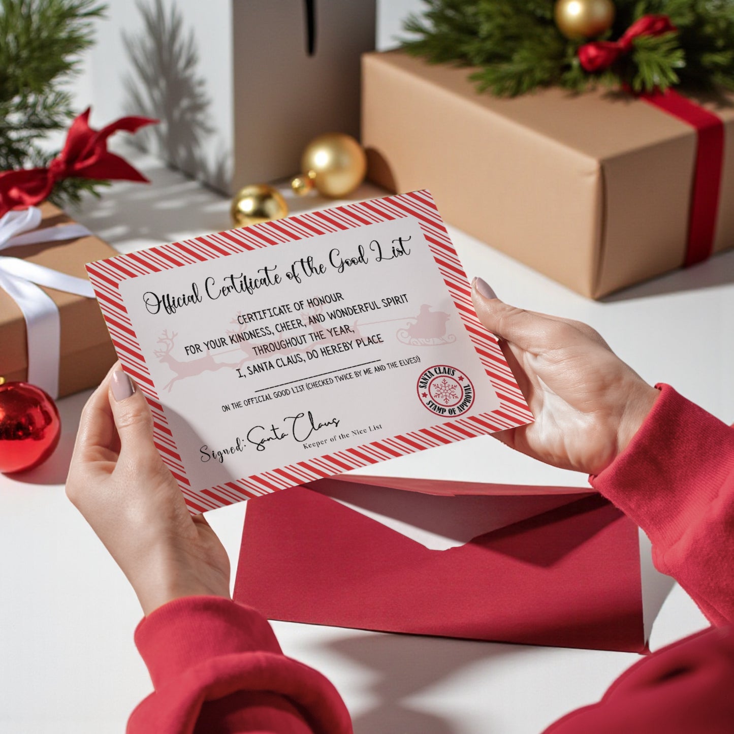 Candycane  Good List Certificate Download