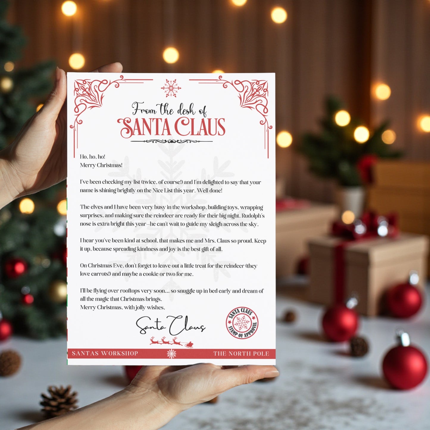 Red Nice List Letter Download